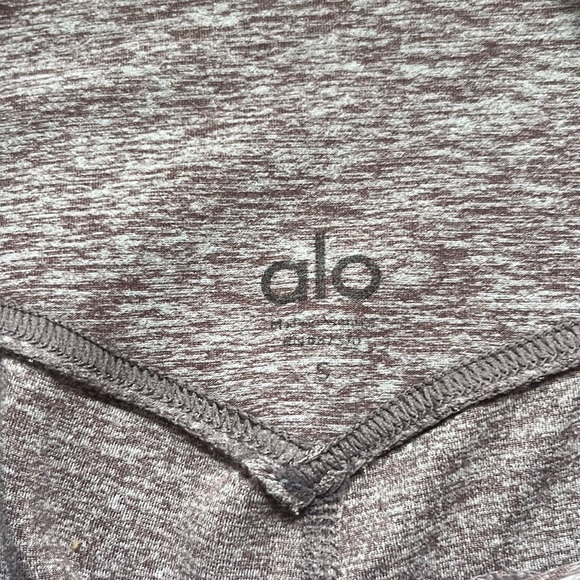 High Waist alosoft sheila ALO yoga pants - heathered grey/purple/pink color - Picture 3 of 3